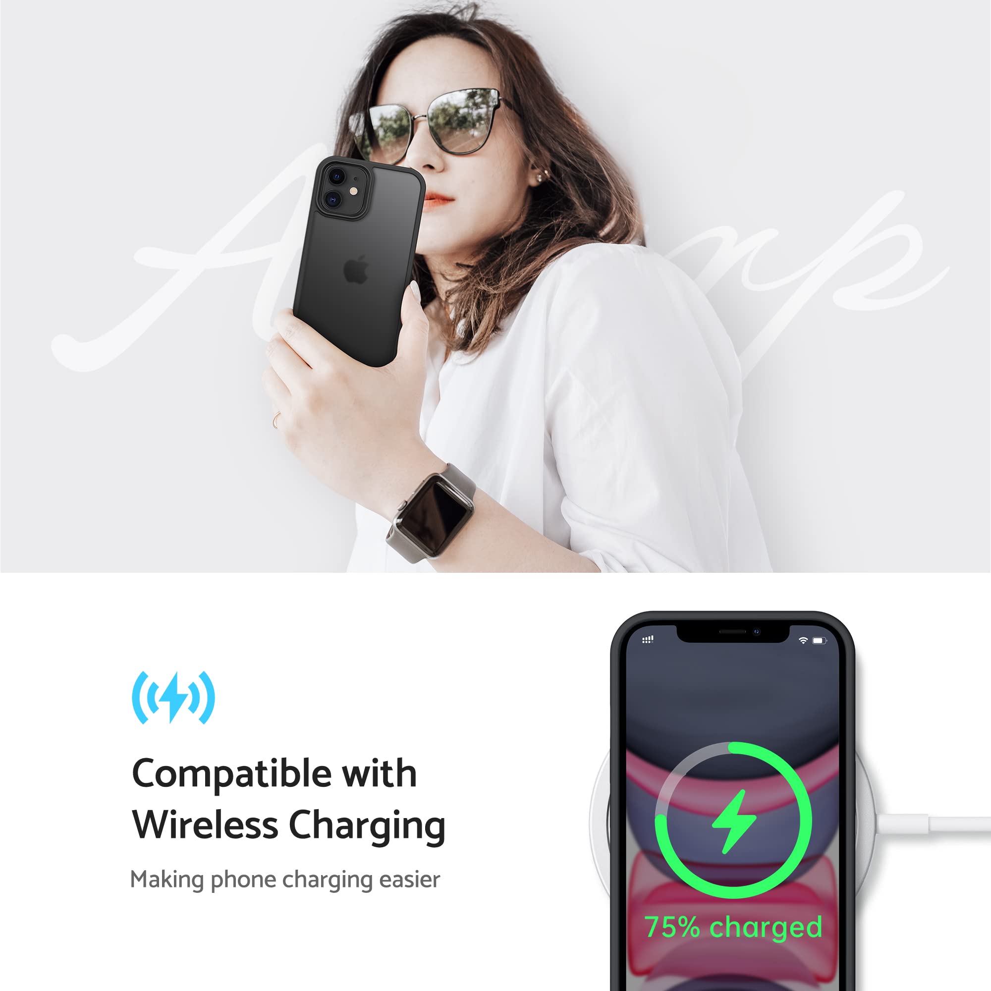 iPhone11 用 ケース 半透明 耐衝撃 滑り止め 米軍MIL規格 指紋防止 Amazon.co.jp: Anqrp iPhone11 用 ケース 半透明 耐衝撃 滑り